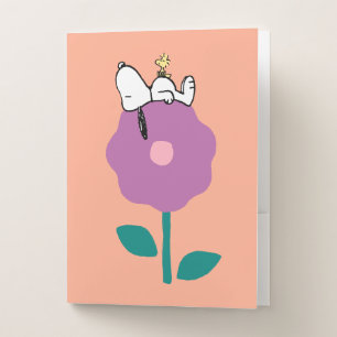Peanuts   Snoopy & Woodstock Flower Whistle Pocket Folder