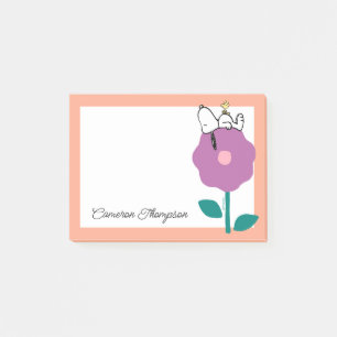 Peanuts Snoopy & Woodstock Flower Whistle Post-it Notes