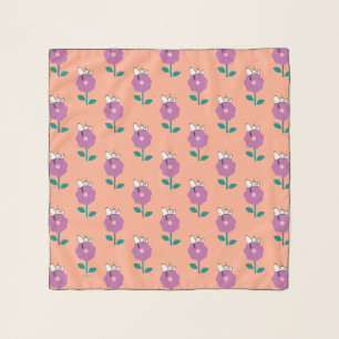 Peanuts   Snoopy & Woodstock Flower Whistle Scarf