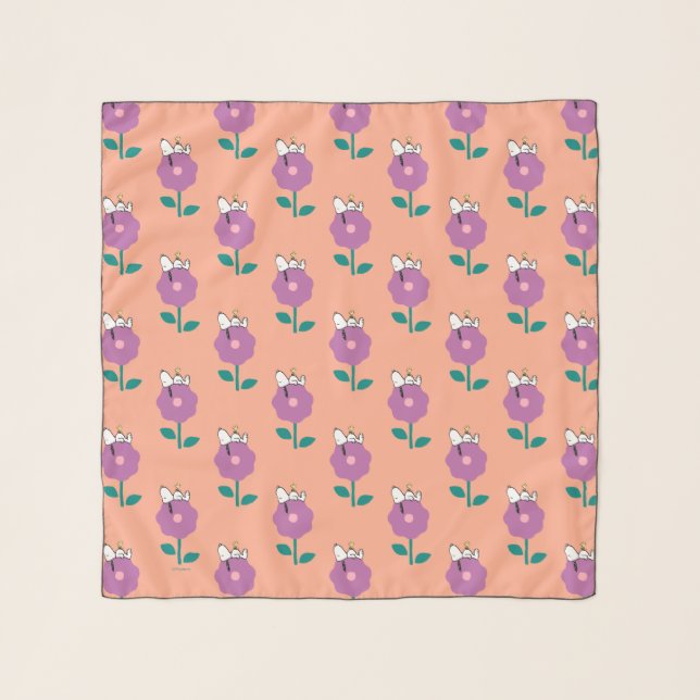 Peanuts | Snoopy & Woodstock Flower Whistle Scarf (Front)