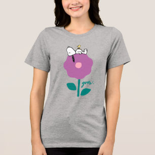 Peanuts   Snoopy & Woodstock Flower Whistle Tri-Blend Shirt