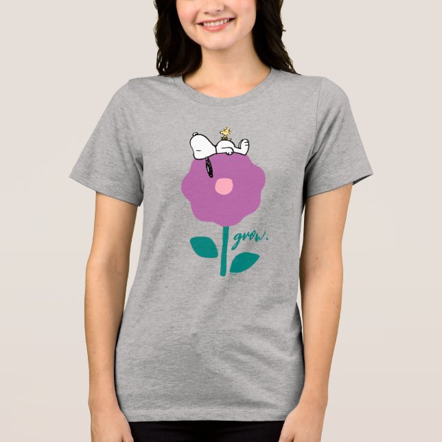 Peanuts | Snoopy & Woodstock Flower Whistle Tri-Blend Shirt (Front)