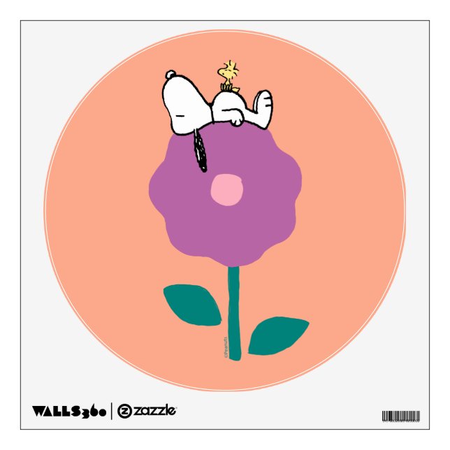 Peanuts | Snoopy & Woodstock Flower Whistle Wall Decal (Front)