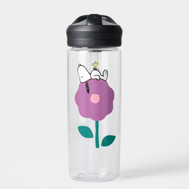 Peanuts | Snoopy & Woodstock Flower Whistle Water Bottle (Front)