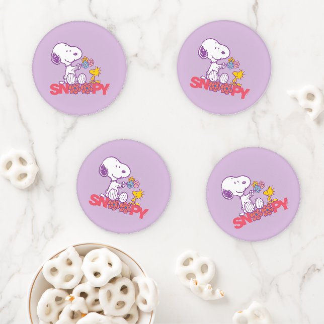 Peanuts | Snoopy & Woodstock Flowers Coaster Set (In Situ)