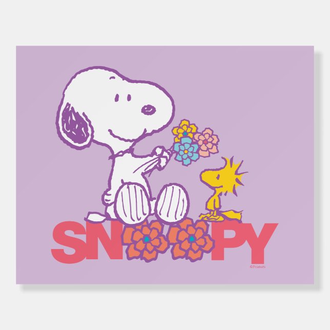 Peanuts | Snoopy & Woodstock Flowers Foam Board (Front)