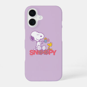 Peanuts Snoopy & Woodstock Flowers iPhone 16 Case