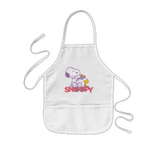 Peanuts Snoopy & Woodstock Flowers Kids' Apron