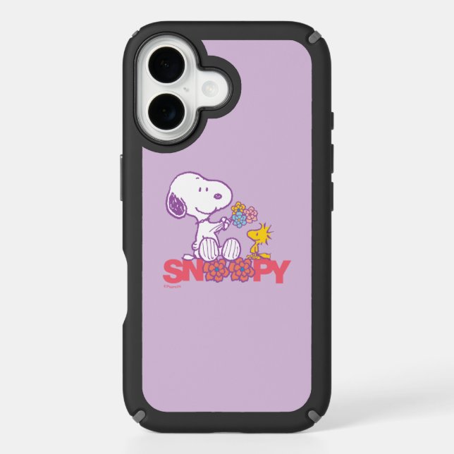 Peanuts | Snoopy & Woodstock Flowers Speck iPhone Case (Front)