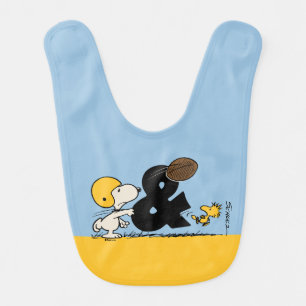 Peanuts   Snoopy & Woodstock Football Baby Bib