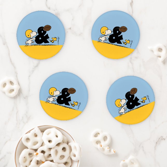 Peanuts | Snoopy & Woodstock Football Coaster Set (In Situ)