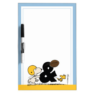 Peanuts   Snoopy & Woodstock Football Dry Erase Board