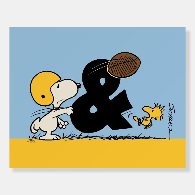 Peanuts | Snoopy & Woodstock Football Foam Board (Front)