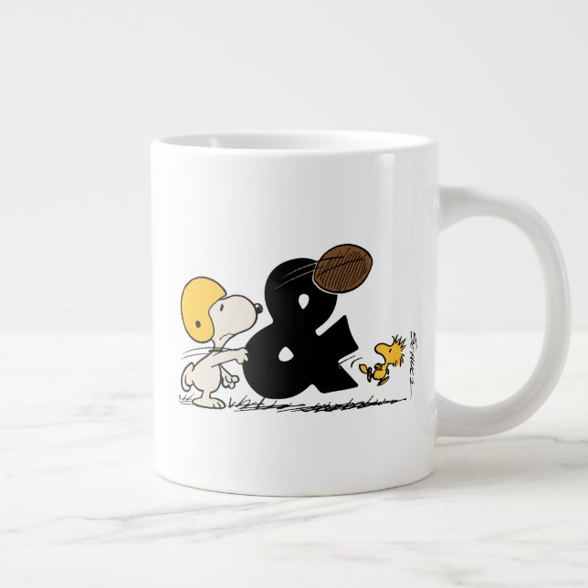 Peanuts | Snoopy & Woodstock Football Giant Coffee Mug (Right)