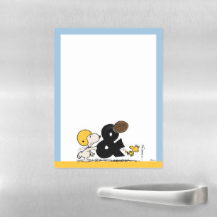 Peanuts   Snoopy & Woodstock Football Magnetic Dry Erase Sheet