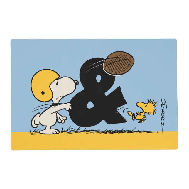 Peanuts | Snoopy & Woodstock Football Placemat (Front)