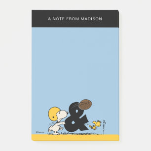 Peanuts Snoopy & Woodstock Football Post-it Notes