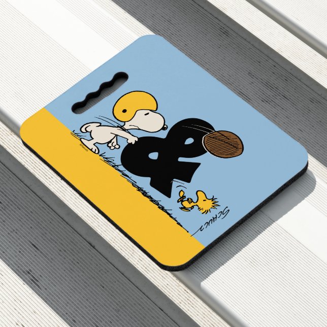 Peanuts | Snoopy & Woodstock Football Seat Cushion (In Situ)