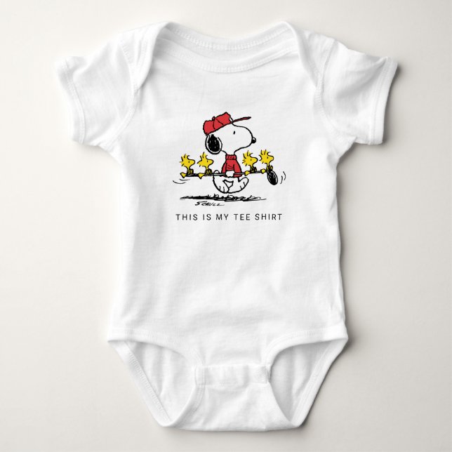 Peanuts | Snoopy, Woodstock & Friends Golf Baby Bodysuit (Front)