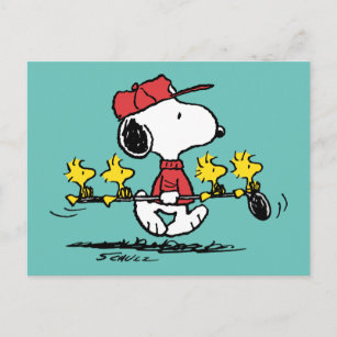 Peanuts   Snoopy, Woodstock & Friends Golf Postcard