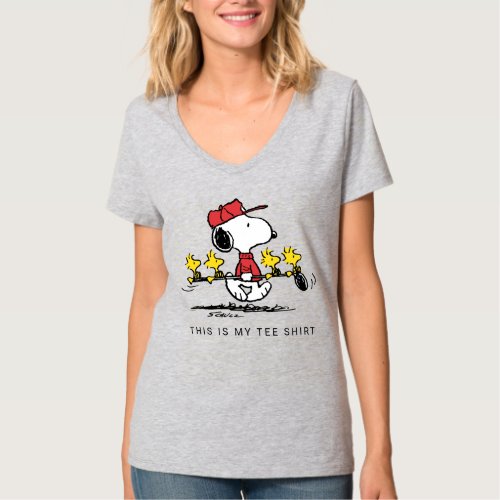 Peanuts  Snoopy Woodstock  Friends Golf T_Shirt