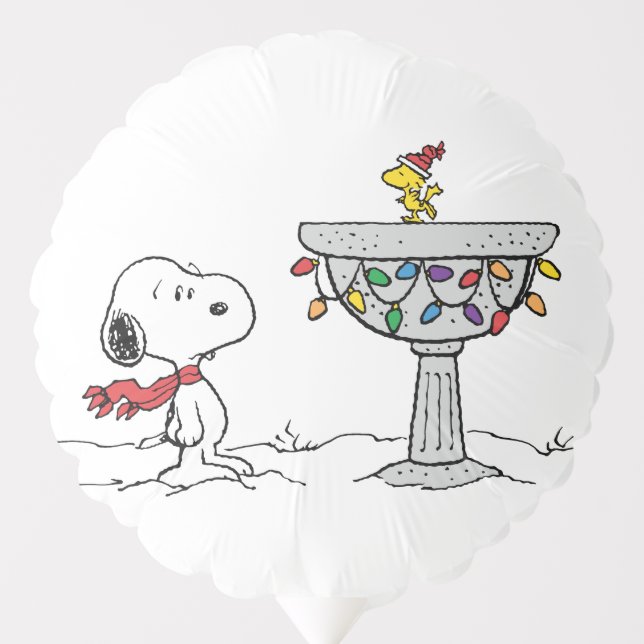 Peanuts | Snoopy & Woodstock Frozen Birdbath Balloon (Front)