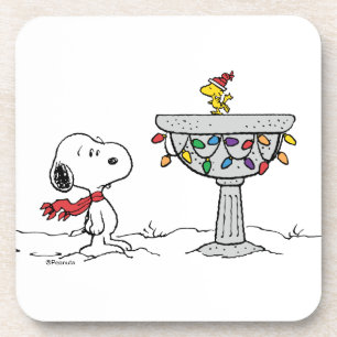 Peanuts Snoopy & Woodstock Frozen Birdbath Beverage Coaster