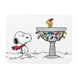 Peanuts Snoopy & Woodstock Frozen Birdbath Magnet