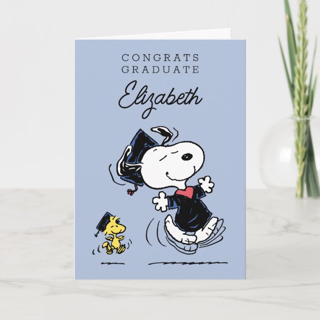 Peanuts | Snoopy & Woodstock Graduation Card (Front)