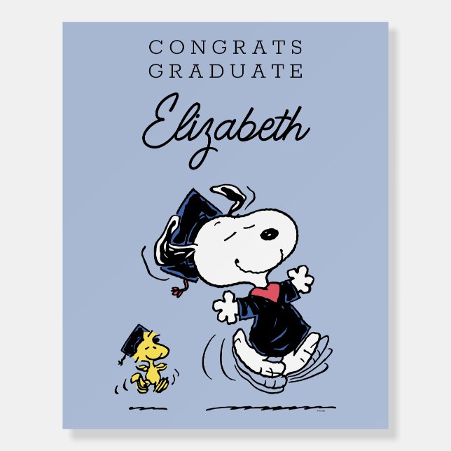Peanuts | Snoopy & Woodstock Graduation Foam Board (Front)