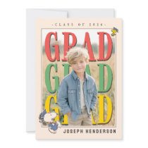 Peanuts Snoopy Woodstock Graduation Invitation