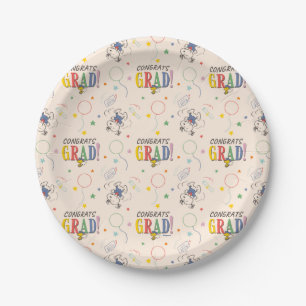 Peanuts Snoopy Woodstock Graduation Paper Plates