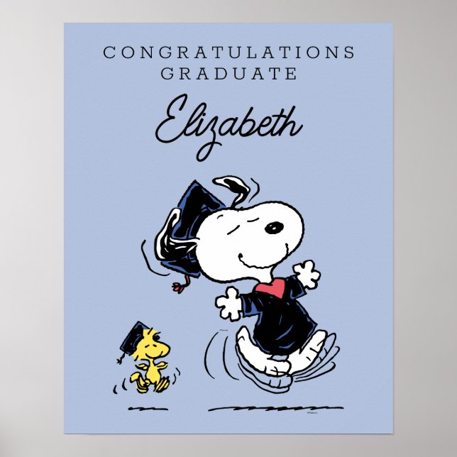 Peanuts | Snoopy & Woodstock Graduation Poster (Front)