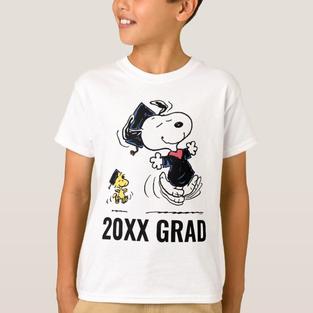 Peanuts | Snoopy & Woodstock Graduation T-Shirt (Front)