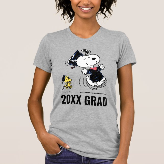 Peanuts | Snoopy & Woodstock Graduation T-Shirt (Front)