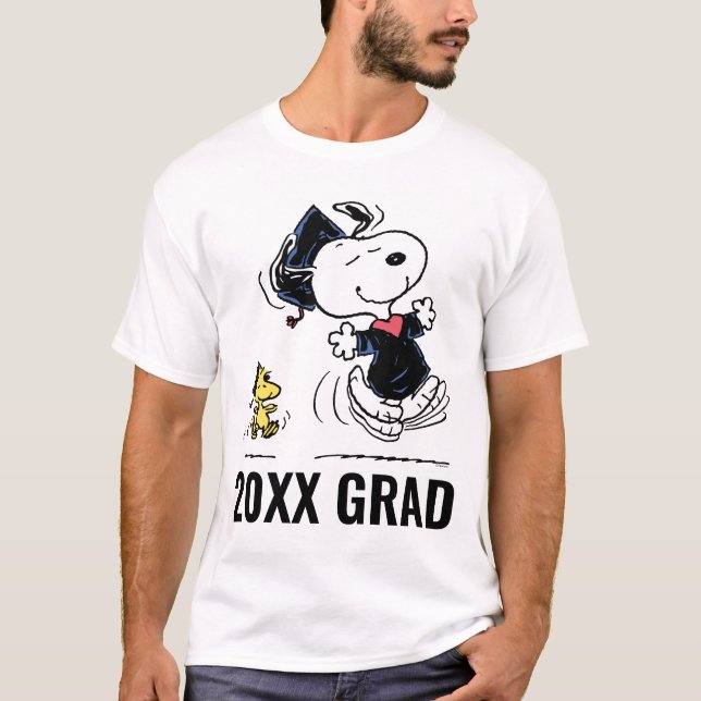 Peanuts | Snoopy & Woodstock Graduation T-Shirt (Front)