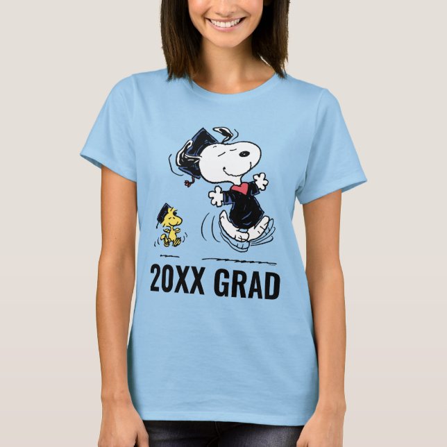 Peanuts | Snoopy & Woodstock Graduation T-Shirt (Front)