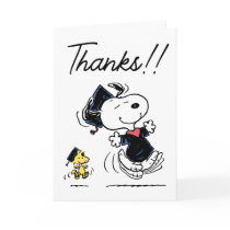 Peanuts | Snoopy & Woodstock Graduation Thank You Card
