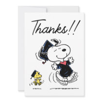Peanuts | Snoopy & Woodstock Graduation Thank You Card