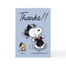 Peanuts | Snoopy & Woodstock Graduation Thank You Card
