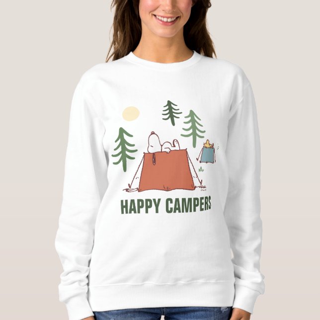 Peanuts | Snoopy & Woodstock Happiness is Camping Sweatshirt (Front)