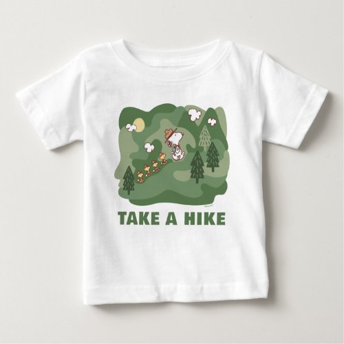 Peanuts  Snoopy  Woodstock Happiness is Hiking Baby T_Shirt