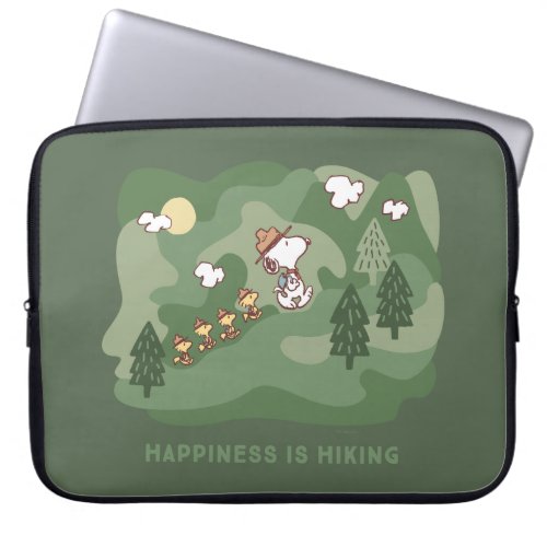 Peanuts  Snoopy  Woodstock Happiness is Hiking Laptop Sleeve