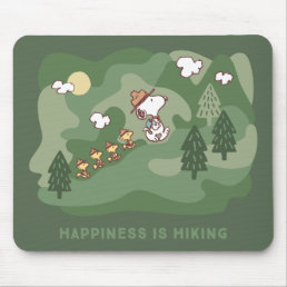 Peanuts | Snoopy &amp; Woodstock Happiness is Hiking Mouse Pad