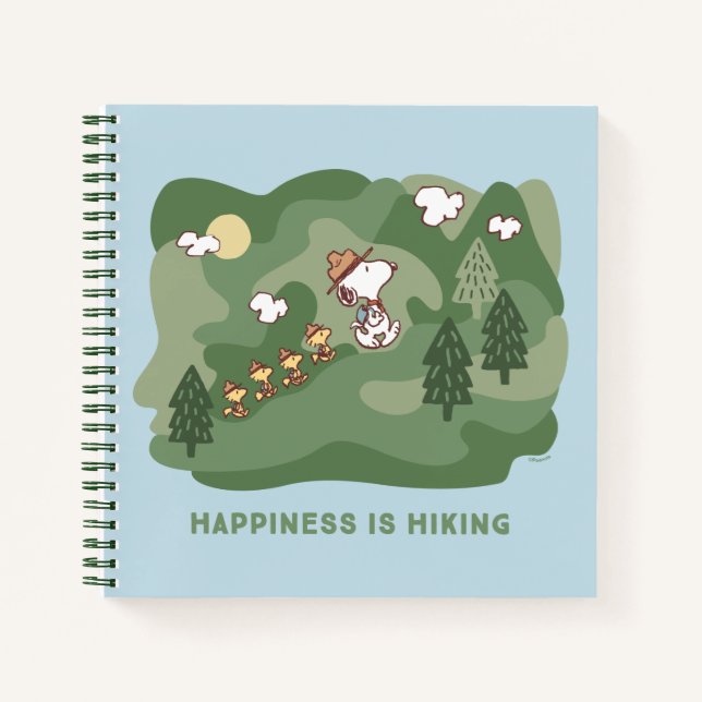 Peanuts | Snoopy & Woodstock Happiness is Hiking Notebook (Front)
