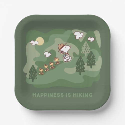 Peanuts  Snoopy  Woodstock Happiness is Hiking Paper Plates