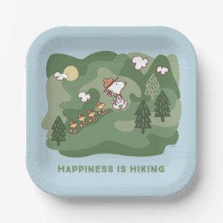 Peanuts | Snoopy & Woodstock Happiness is Hiking Paper Plates