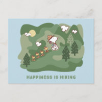 Peanuts | Snoopy & Woodstock Happiness is Hiking Postcard