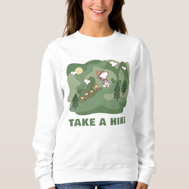 Peanuts | Snoopy & Woodstock Happiness is Hiking Sweatshirt (Front)