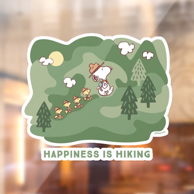 Peanuts | Snoopy & Woodstock Happiness is Hiking Window Cling (Sheet 2)